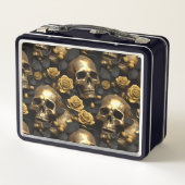 Ein Skull und Rose Serie Design 8 Metall Brotdose (Rückseite)