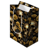 Ein Skull und Rose Serie Design 8 Mittlere Geschenktüte (Vorderseite Schrägansicht)