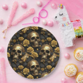 Ein Skull und Rose Serie Design 8 Pappteller (Party)