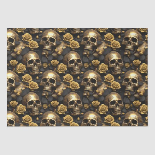 Ein Skull und Rose Serie Design 8 Seidenpapier (Vorderseite)