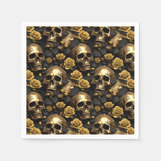 Ein Skull und Rose Serie Design 8 Serviette (Vorderseite)