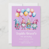 Ein skurriler Geburtstag mit herrlichen gnomischen Einladung (Vorderseite)