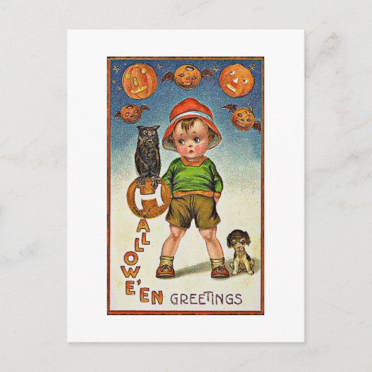 Ein skurriles Vintages Halloween Postkarte (Vorderseite)
