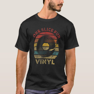 Ein Slice Fun Vinyl Retro Vintage Musik T-Shirt