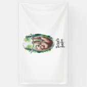 Ein Sloth Wild Animal müde Banner (Vertikal)