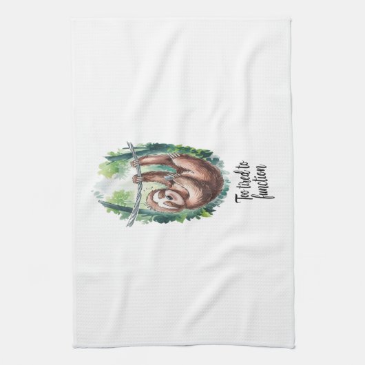 Ein Sloth Wild Animal müde Geschirrtuch (Vertikal)