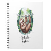 Ein Sloth Wild Animal müde Notizblock (Vorderseite)