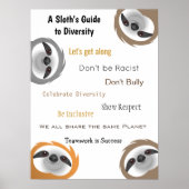 Ein Sloth's Guide to Diversity from Group of Sloth Poster (Vorne)