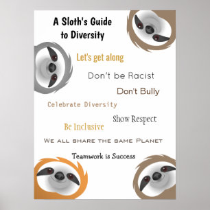 Ein Sloth's Guide to Diversity from Group of Sloth Poster