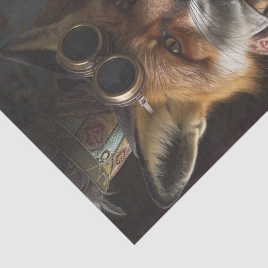 Ein Sly Fox, der Violine spielt Seidenpapier (Ausschnitt)