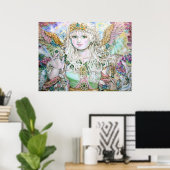 Ein smaragdgrüner Engel. Poster (Heimbüro)