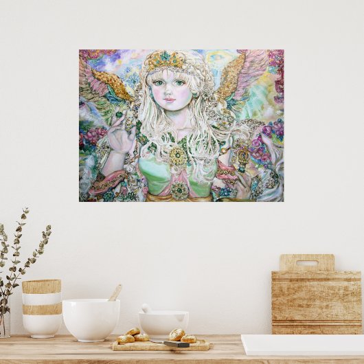 Ein smaragdgrüner Engel. Poster (Küche)