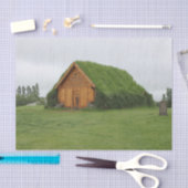 Ein Smaragdverzauberter Stall in einem Smaragdfeld Seidenpapier (Handwerk)