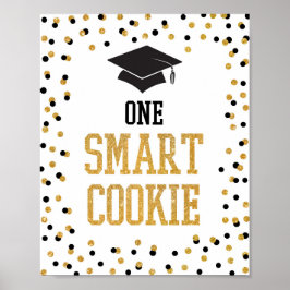 Ein Smart Cookie Black & Gold Abschluss-Signatur Poster