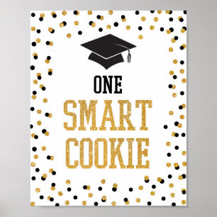 Ein Smart Cookie Black & Gold Abschluss-Signatur Poster