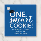 Ein Smart Cookie Blue Abschluss Geschenkanhänger (Vorderseite)