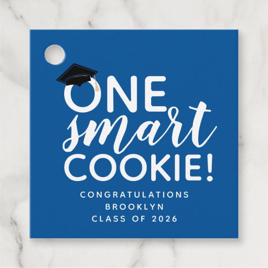 Ein Smart Cookie Blue Abschluss Geschenkanhänger (Vorderseite)