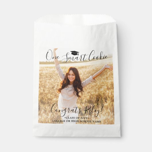 Ein Smart Cookie Elegantes Script Einfaches Foto F Geschenktütchen (Vorderseite)