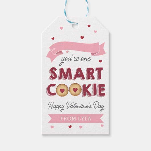 Ein Smart-Cookie-Valentinstag Geschenkanhänger (Vorderseite)