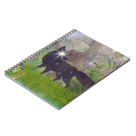 Ein Smattering der Sterne: Celestial Fox Notebook Notizblock (Linke Seite)