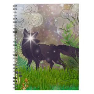 Ein Smattering der Sterne: Celestial Fox Notebook Notizblock