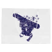 Ein Snowboarder-Catxchi Große Geschenktüte (Rückseite)