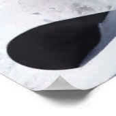 Ein Snowboarder rippt untracktes Pulver ein Poster (Ecke)