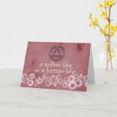 EIN SOBER LIFE IST EINE BESSERE LEBENS-Erholung Karte (Gelbe Blume)