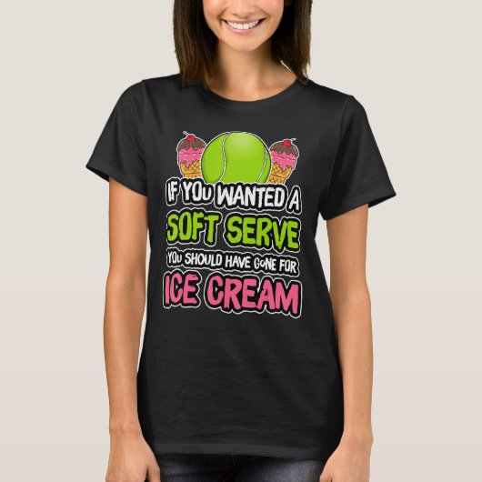 Ein Soft-Service mit Ice Cream Tennis Sporttrainer T-Shirt (Vorderseite)