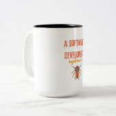 Ein Software-Entwickler-Albtraum lustig Zweifarbige Tasse (Vorderseite Links)