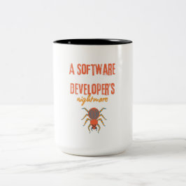 Ein Software-Entwickler-Albtraum lustig Zweifarbige Tasse