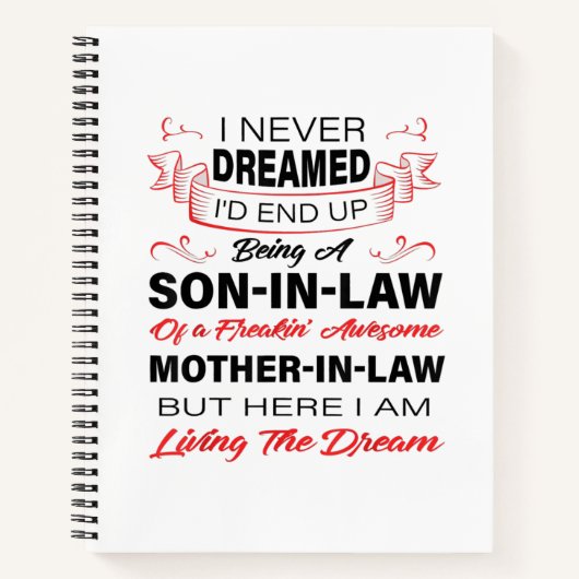 Ein Sohn im Gesetz zu sein Geschenk für deinen Soh Notizblock (Vorderseite)