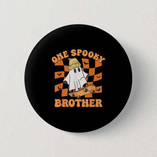 Ein Soky Brother Geburtstag Halloween Skateboardin Button (Vorderseite)