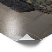 Ein Soldat agiert als Oppositionstruppe Fotodruck (Ecke)