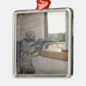 Ein Soldat agiert als Oppositionstruppe Silbernes Ornament (Links)