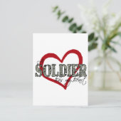 Ein Soldat hat mein Herz Postkarte (Stehend Vorderseite)
