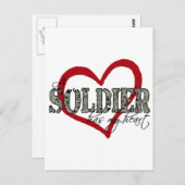 Ein Soldat hat mein Herz Postkarte (Vorne/Hinten)