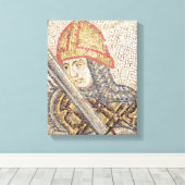 Ein Soldat mit einem Schwert Leinwanddruck (Insitu (Holzboden))