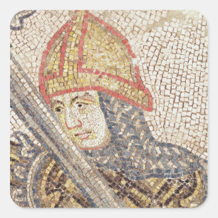 Ein Soldat mit einem Schwert Quadratischer Aufkleber