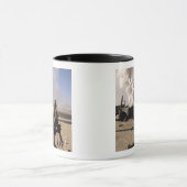 Ein Soldat reagiert auf eine kontrollierte Expo Tasse (Zentrum)