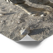 Ein Soldat stellt sein Ziel auf einen Schießstand Poster (Ecke)