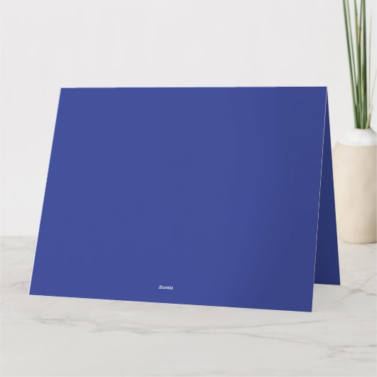 Ein solider blauer Hintergrund ohne sichtbares Ele Karte (Rückseite)