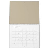 Ein solider brauner Hintergrund mit einem glatten, Kalender (Feb 2027)