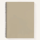 Ein solider brauner Hintergrund mit einem glatten, Notizblock (Vorderseite)