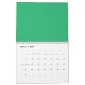 Ein solides grünes Quadrat auf weißem Grund Kalender (Feb 2027)