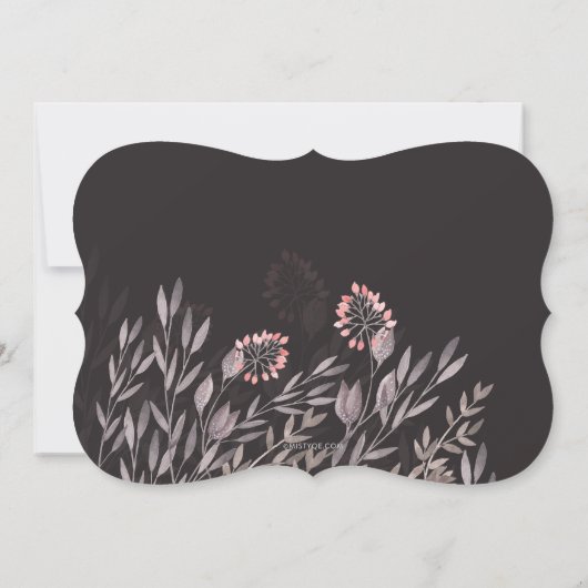 Ein Sommerabend-Traum Hochzeitsessen Probe Einladung (Rückseite)