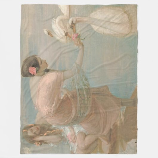 Ein Sommermorgen von Rupert Bunny (1897) Fleecedecke (Vorderseite)