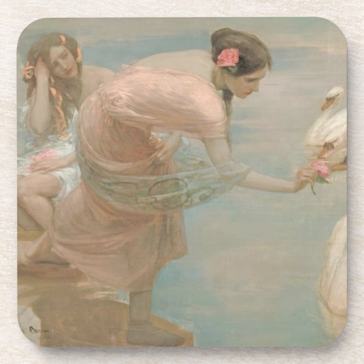 Ein Sommermorgen von Rupert Bunny (1897) Getränkeuntersetzer (Vorderseite)