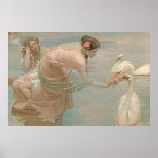 Ein Sommermorgen von Rupert Bunny (1897) Poster (Vorne)