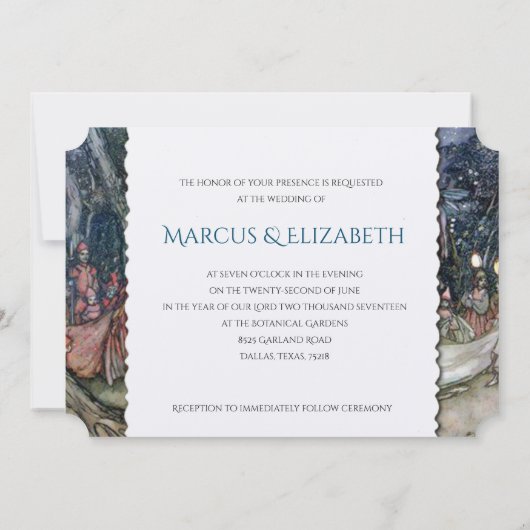 Ein Sommernachtstraum - Einladung zur Hochzeit (Rückseite)